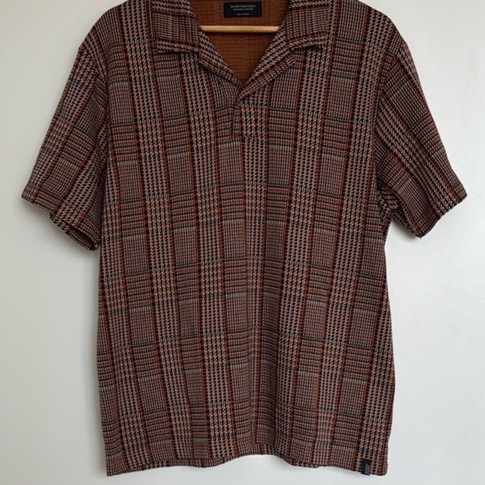 Men's Brown Plaid Shirt
